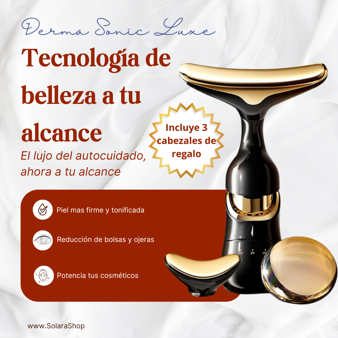 Beneficios de utilizar masajeador facial. DermaSonic Luxe en tu rostro